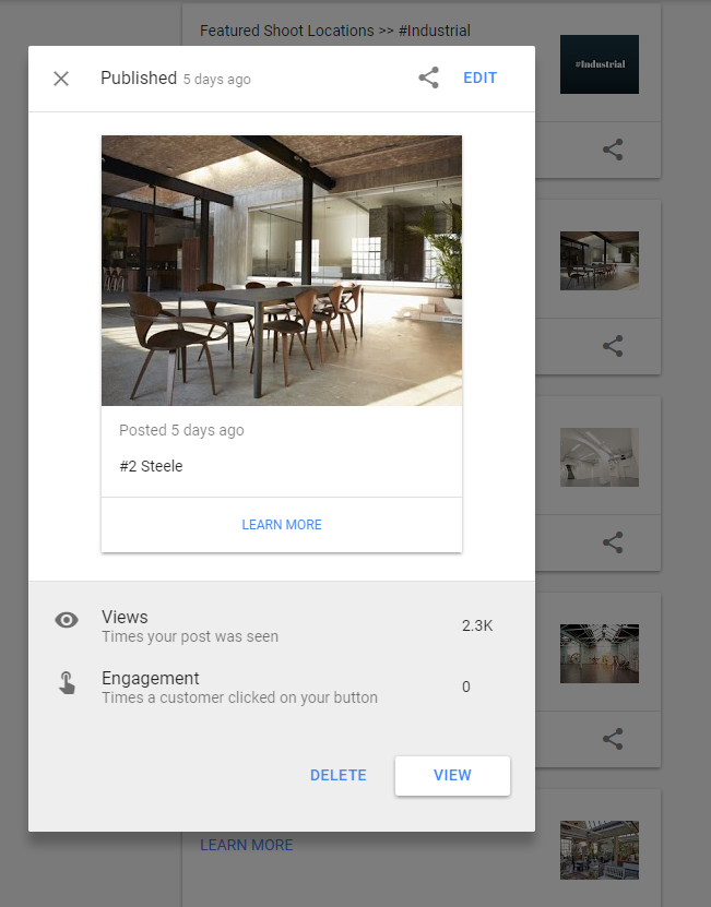 Google Posts Insights