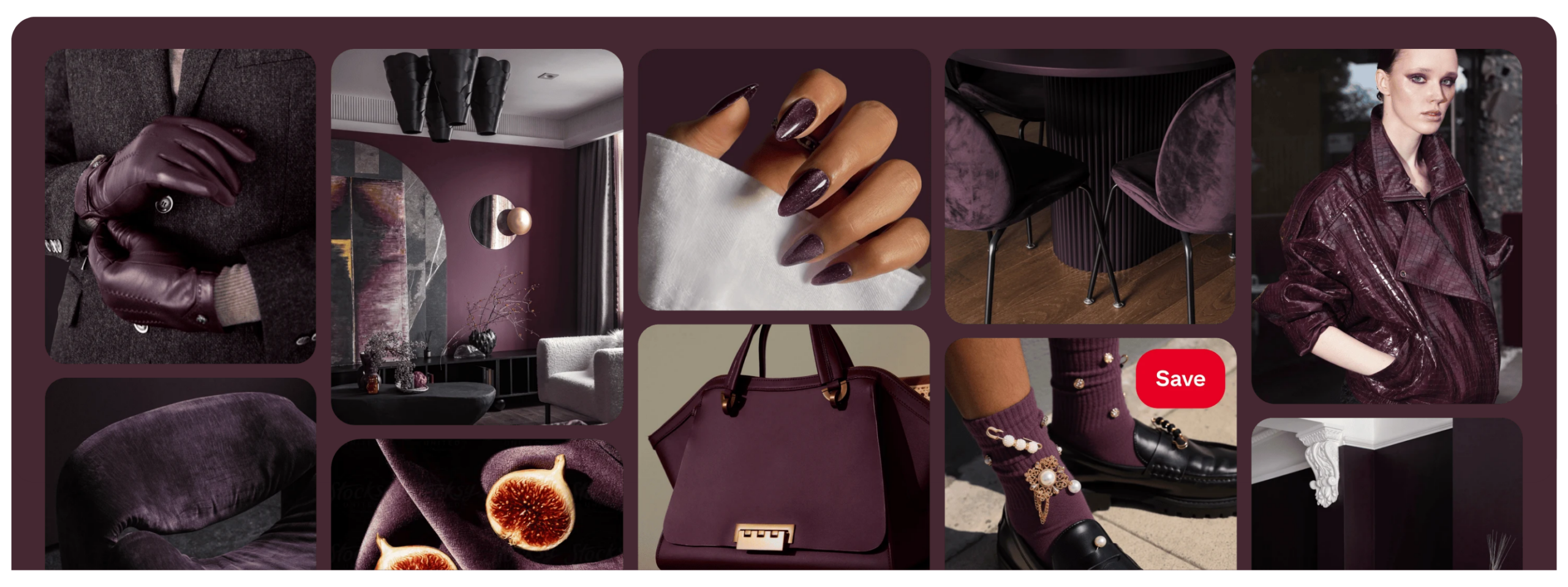 The Pinterest Palette™ 2026 - Plum Noir Collage